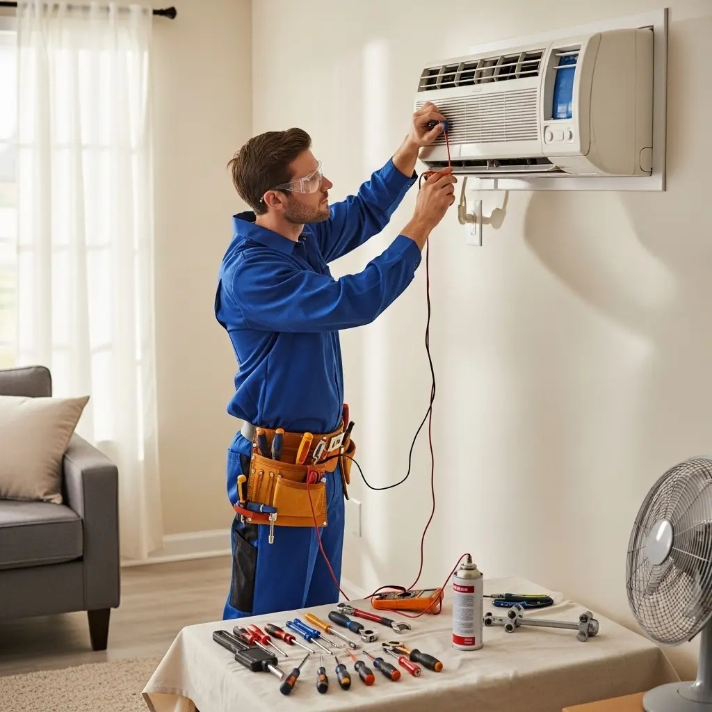 Şereflikoçhisar Goodman Goodman klima gaz dolumu ve bakım – Enerji verimliliği artırıldı. - Teknik servis örneği
